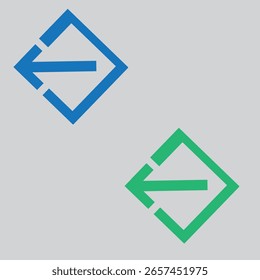 Diseño de icono de flecha izquierda para su negocio eps-10