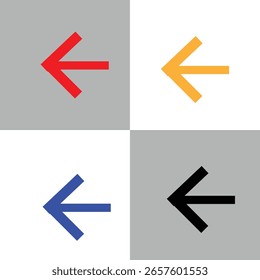 Left arrow icon design for your website