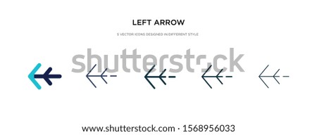 left arrow icon in different style vector illustration. two colored and black left arrow vector icons designed in filled, outline, line and stroke style can be used for web, mobile, ui
