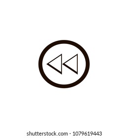 Left arrow icon. flat design