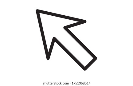 up left arrow icon flat style vector illustration.