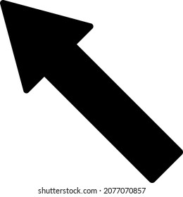 Left up arrow icon with flat style. Isolated vector left up arrow icon image on a white background.