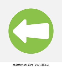 Left arrow icon in flat style, use for website mobile app presentation