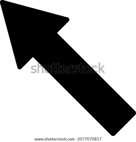 Left up arrow icon with flat style. Isolated vector left up arrow icon image on a white background.