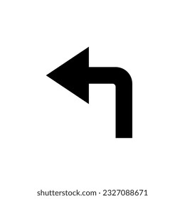 Left Arrow Icon. Flow Direction Symbol. 