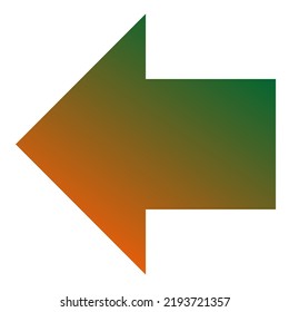 Left Arrow Icon Gradient Vector