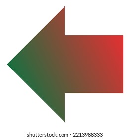Left Arrow Icon Gradient Vector