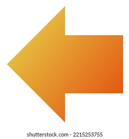 Left Arrow Icon Gradient Vector