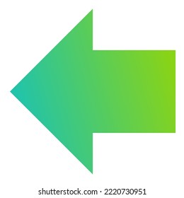 Left Arrow Icon Gradient Vector