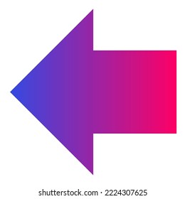 Left Arrow Icon Gradient Vector