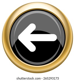 Left arrow icon. Internet button on white  background. EPS10 Vector. 