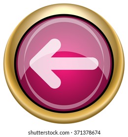Left arrow icon. Internet button on white background. EPS10 vector.

