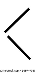 left arrow icon, line art style, modern look