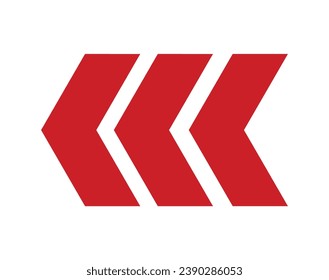 left arrow icon logo art design vector template