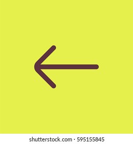 Left arrow icon. Navigation vector