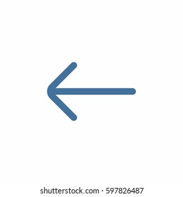 Left arrow icon. Navigation vector