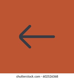 Left arrow icon. Navigation vector
