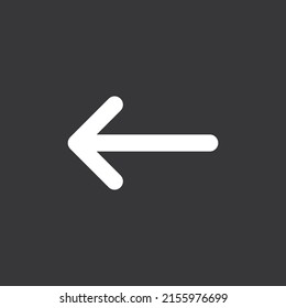 Left arrow icon on grey background