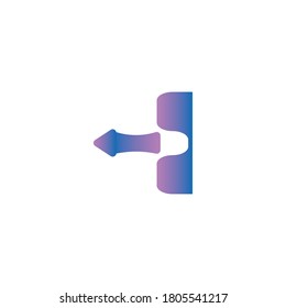 Left arrow icon on white backround eps. Left arrow vector