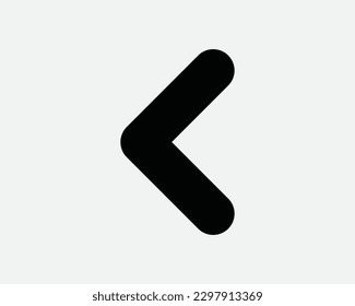 Left Arrow Icon. Previous Back Point Pointer Navigation Direction Before Sign. Less Than Lesser Symbol Vector Graphic Illustration Clipart Cricut