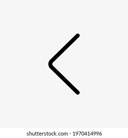 Left arrow icon. Previous page, go back sign for website and mobile app UI designs.