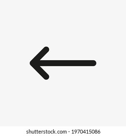 Left arrow icon. Previous page, go back sign for website and mobile app UI designs.