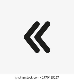 Left arrow icon. Previous page, go back sign for website and mobile app UI designs.