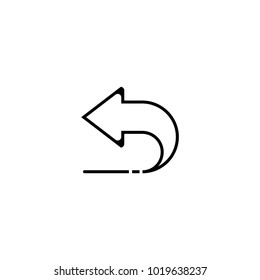 left arrow icon. sign design