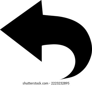icono de flecha izquierda. diseño de signo en fondo blanco..eps
