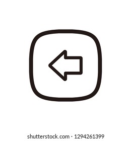 Left arrow icon sign symbol