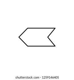 left arrow icon. Simple outline vector of Arrow set icons for UI and UX, website or mobile application
