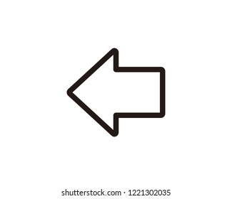 Left arrow icon symbol