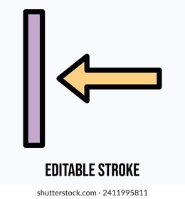 Left Arrow Icon Symbol. Left Arrow Icon Vector.