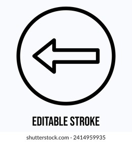 Left Arrow Icon Symbol. Left Arrow Icon Vector.