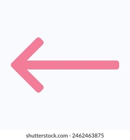 Left Arrow Icon Symbol. Left Arrow Icon Vector. Flat Style Isolated Vector Icon.