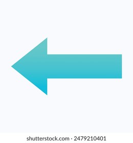 Left Arrow Icon Symbol. Left Arrow Icon Vector. Isolated Gradient Vector Icon.