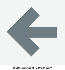 Left arrow icon, symbolizing direction, navigation, movement, or backward action.