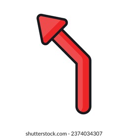 Left Arrow Icon in trendy style isolated on white background