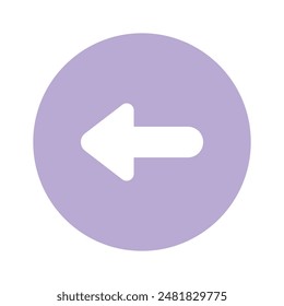Left Arrow Icon in trendy style isolated on white background