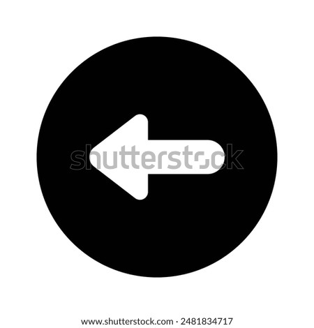 Left Arrow Icon in trendy style isolated on white background