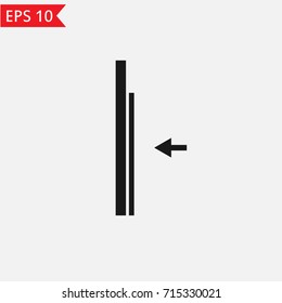 Left arrow  icon Vector.
