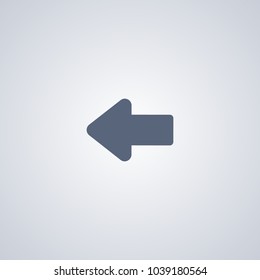 Left arrow icon, vector best flat icon on white background , EPS 10