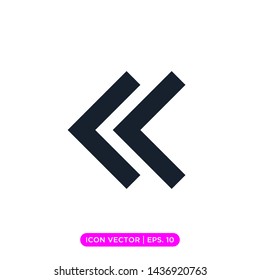 left arrow icon vector design template