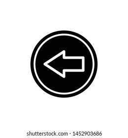 Left Arrow Icon Vector Design Illustration