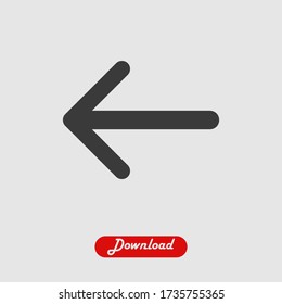 Left Arrow icon vector eps 10