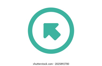 Left up arrow icon vector illustration.