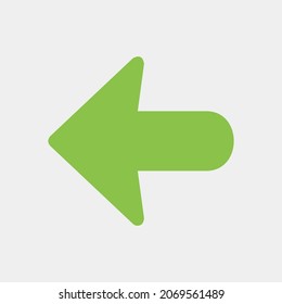Left arrow icon vector illustration in flat style, use for website mobile app presentation