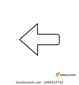 Left Arrow icon vector illustration. Left Arrow symbol isolated on white background.