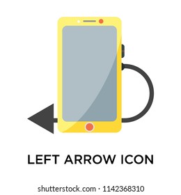 Left arrow icon vector isolated on white background for your web and mobile app design, Left arrow logo concept