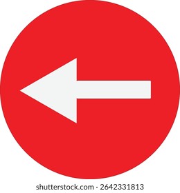 Left Arrow Icon – Vector Navigation Symbol for Back or Previous Direction
